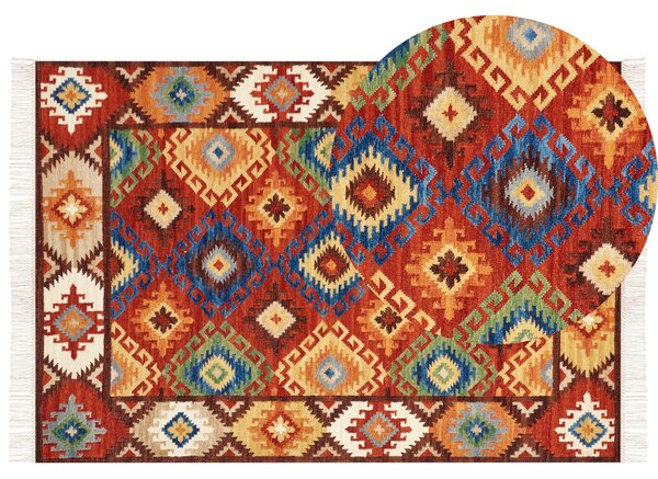 Vlněný kelimový koberec 160 x 230 cm vícebarevný ZOVUNI
