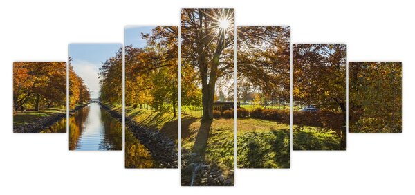 Obraz vodního kánalu (210x100 cm)