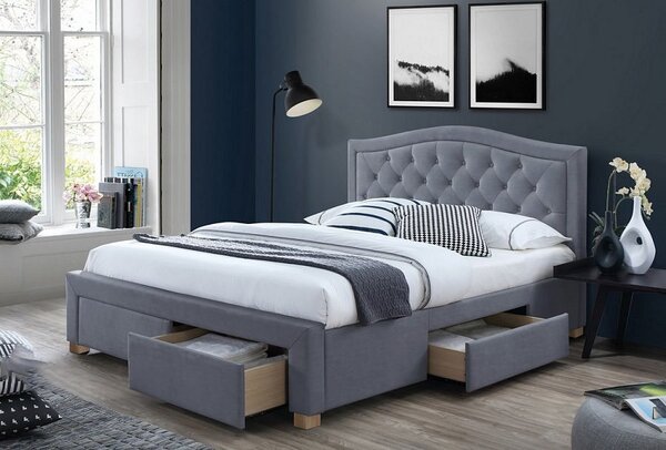 Casarredo - Komfort nábytek Čalouněná postel ELECTRA 160x200, s úložným prostorem, Velvet šedá