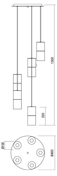 Redo Závěsné svítidlo IWI ø 40 cm Barva: Černá