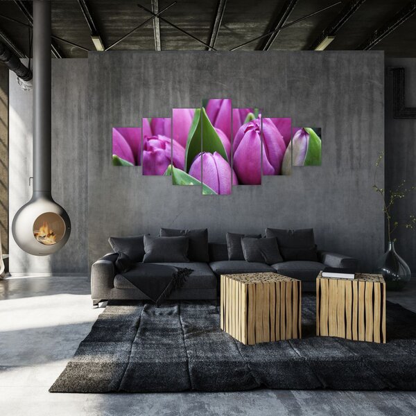Obraz - květy tulipánů (210x100 cm)