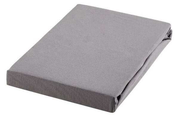 PROSTĚRADLO NA VRCHNÍ MATRACI, žerzej, barvy grafitu, 180/200 cm Novel - Prostěradla, Online Only