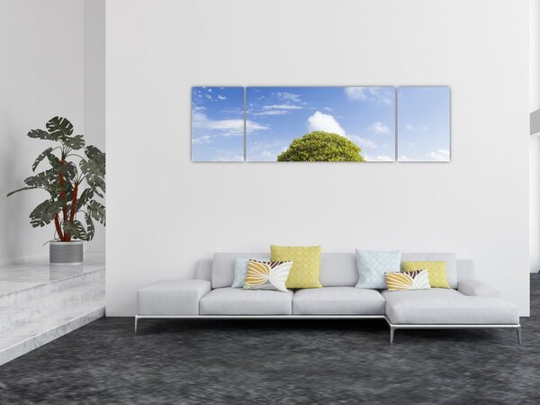 Obraz pláže se stromem (170x50 cm)