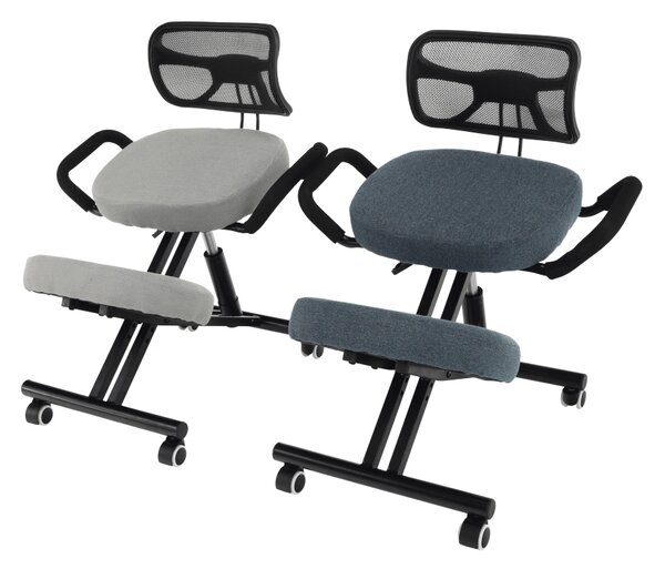 KONDELA Ergonomická kľakačka, šedohnědá taupe / černá, RUFUS