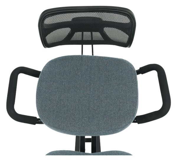 KONDELA Ergonomická klekačka, šedá/černá, RUFUS