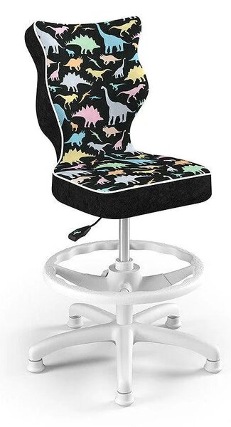 PETIT Dětská otočná židle s podnožkou, pro děti o výšce 119-142 cm, se vzorem dinosaura | Entelo