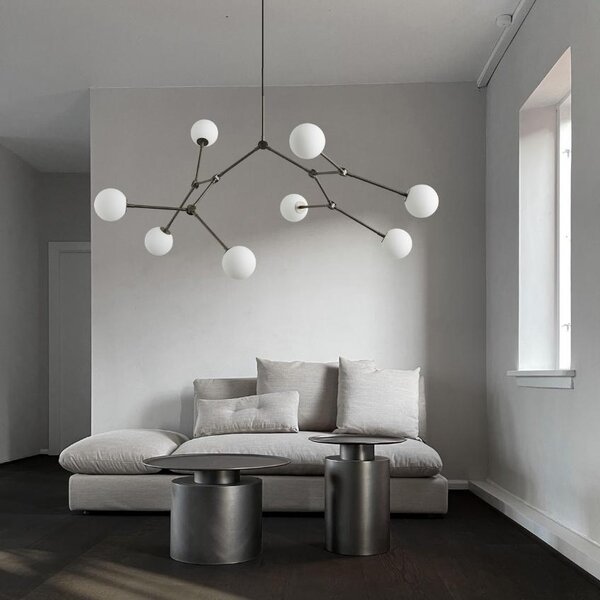 Opálově bílé skleněné závěsné světlo 101Copenhagen Drop Bulp 155 cm