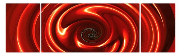 Abstraktní obraz - červená spirála (170x50 cm)
