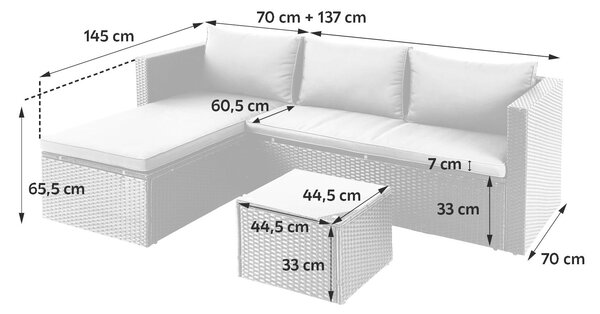 TERASOVÁ SEDACÍ SOUPRAVA kov, plast, sklo, textil Ambia Garden - Online Only zahradní nábytek, Online Only