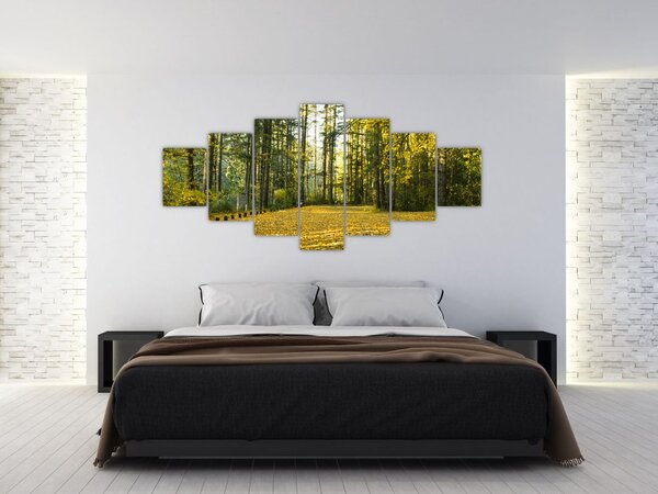 Obraz - les na podzim (210x100 cm)