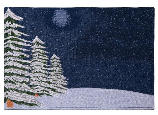 Prostírání MOTIV noční les modrobílá prostírání cca 30 x 45 cm