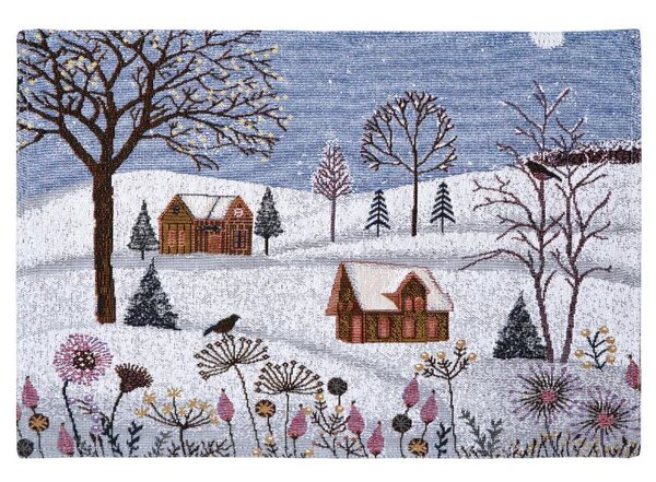 Prostírání MOTIV zimní krajina bílomodrá prostírání cca 30 x 45 cm