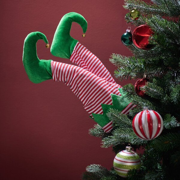 X-MAS Ozdoba nohy ve stromě elf 35 cm