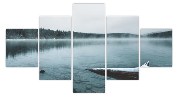 Obraz - ledové severské jezero (125x70 cm)