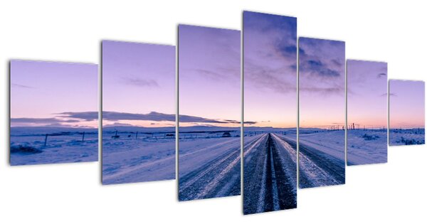 Obraz silnice v zimě (210x100 cm)