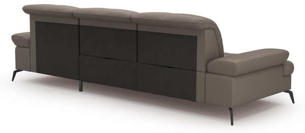 ROHOVÁ SEDAČKA, textil, kůže, šedá Sit & More - Sedací soupravy, Online Only