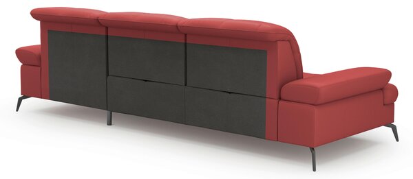 ROHOVÁ SEDAČKA, textil, kůže, červená Sit & More - Sedací soupravy, Online Only