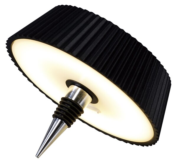 Mantra 7931 Relax, nabíjecí lampa ve tvaru zátky na láhev LED 2W 3000K, černá, průměr 14cm