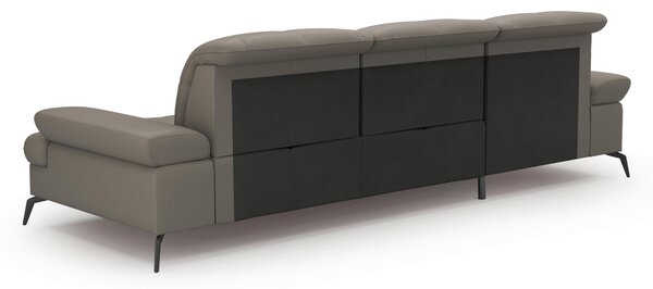 ROHOVÁ SEDAČKA, textil, kůže, šedá Sit & More - Sedací soupravy, Online Only