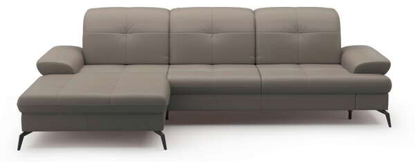 ROHOVÁ SEDAČKA, textil, kůže, šedá Sit & More - Sedací soupravy, Online Only