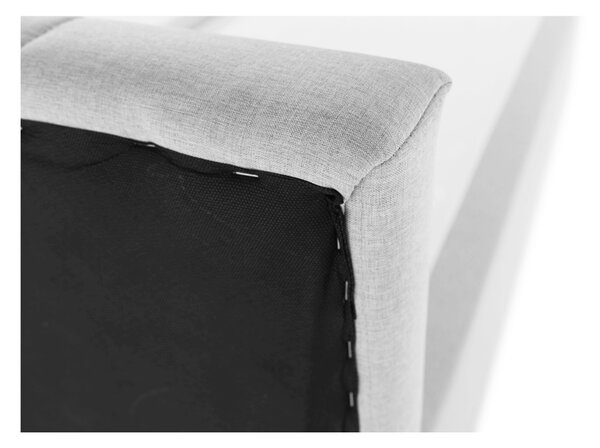 KONDELA Boxspringová postel 180x200, světle šedá, FERATA KOMFORT