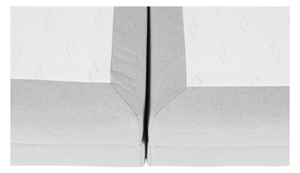KONDELA Boxspringová postel 180x200, světle šedá, FERATA KOMFORT