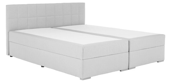 KONDELA Boxspringová postel 180x200, světle šedá, FERATA KOMFORT