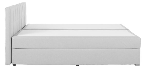 KONDELA Boxspringová postel 180x200, světle šedá, FERATA KOMFORT