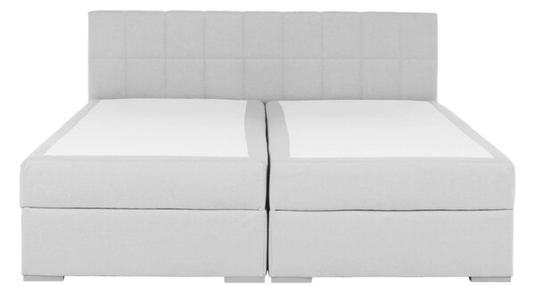 KONDELA Boxspringová postel 180x200, světle šedá, FERATA KOMFORT
