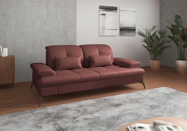 2,5SEDÁK, červenohnědá, kombinace pravá kůže/látka Sit & More - Pohovky, Online Only