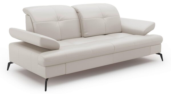 2,5SEDÁK, bílá, kombinace pravá kůže/látka Sit & More - Pohovky, Online Only