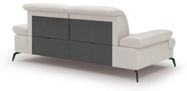 2,5SEDÁK, bílá, kombinace pravá kůže/látka Sit & More - Pohovky, Online Only