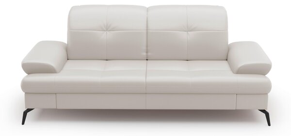 2,5SEDÁK, bílá, kombinace pravá kůže/látka Sit & More - Pohovky, Online Only