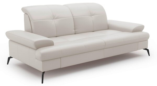 2,5SEDÁK, bílá, kombinace pravá kůže/látka Sit & More - Pohovky, Online Only