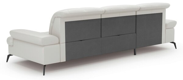 ROHOVÁ SEDAČKA, textil, kůže, bílá Sit & More - Sedací soupravy, Online Only