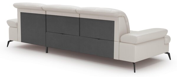 ROHOVÁ SEDAČKA, textil, kůže, bílá Sit & More - Sedací soupravy, Online Only