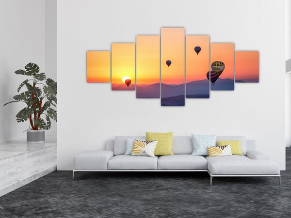 Obraz horkovzdušných balónů (210x100 cm)