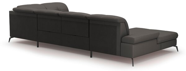 SEDACÍ SOUPRAVA, textil, kůže, antracitová Sit & More - Sedací soupravy, Online Only
