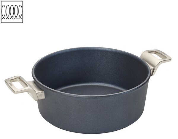Kastrol Diamond Lite PRO s nerezovou rukojetí 24 cm na indukci - WOLL