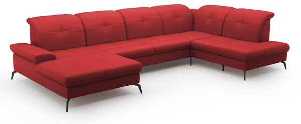SEDACÍ SOUPRAVA, textil, kůže, červená Sit & More - Sedací soupravy, Online Only