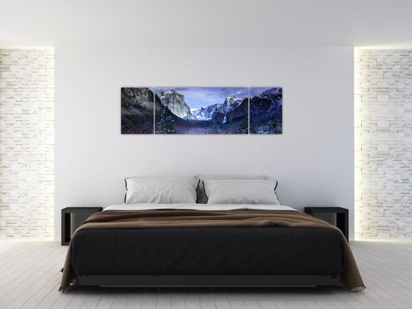 Obraz zimní horské krajiny (170x50 cm)