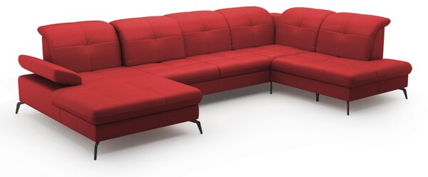 SEDACÍ SOUPRAVA, textil, kůže, červená Sit & More - Sedací soupravy, Online Only