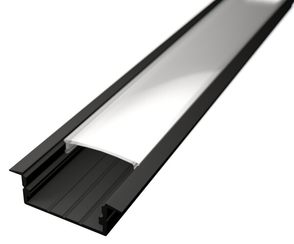 LED Solution Vestavný profil pro LED pásky V4 černý délky a typy profilů: Profil bez difuzoru (krytu) 1m