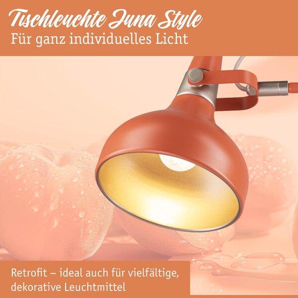 PAULMANN Stolní lampa Juna Style E14 max. 20W broskvová kov