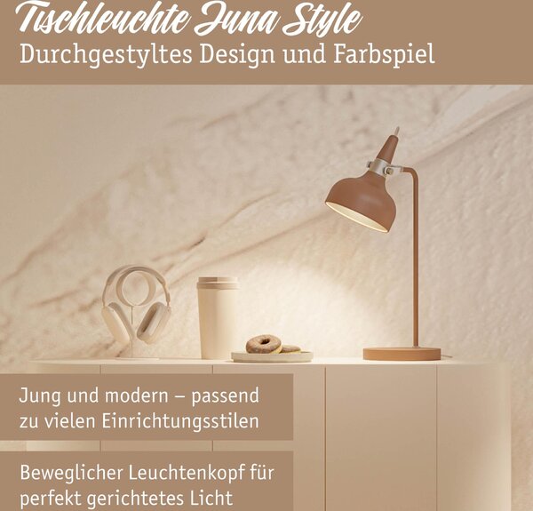 PAULMANN Stolní lampa Juna Style E14 max. 20W nugátová kov