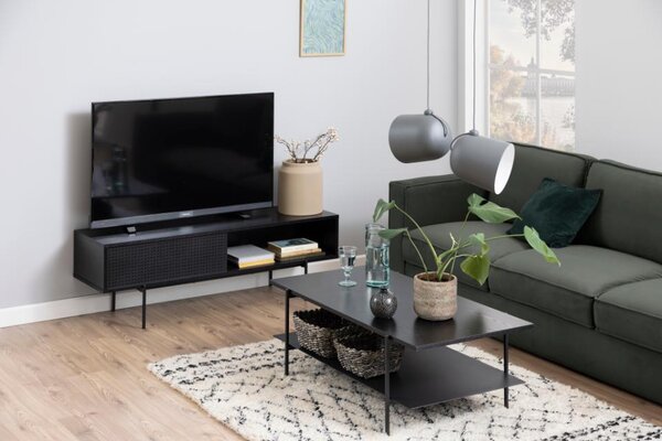 KONFERENČNÍ STOLEK, černá, kov, kompozitní dřevo, 115/60/40 cm - Konferenční stolky, Online Only