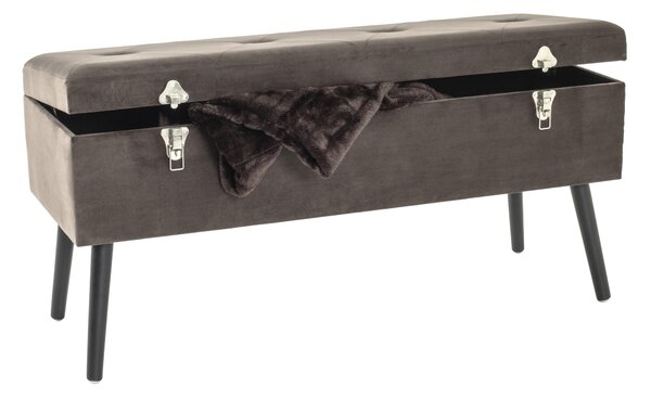 TRUHLOVÁ LAVICE, textil, kompozitní dřevo, 106/52/40 cm - Taburety, Online Only