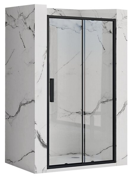 Rea - Sprchové dveře Rapid Slide - černá/transparentní - 100x195 cm L/P