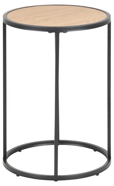 ODKLÁDACÍ STOLEK, černá, divoký dub, kompozitní dřevo, 40/40/50 cm - Online Only konferenční stolky, Online Only