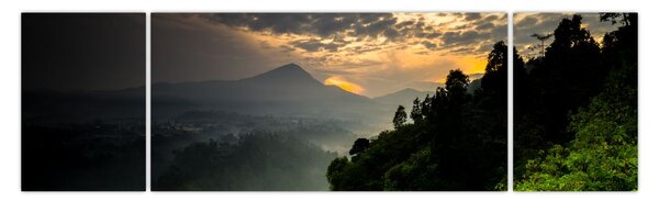 Obraz - zelená horská krajina (170x50 cm)